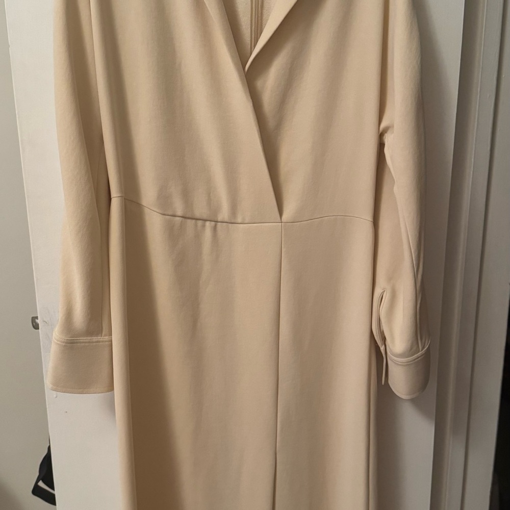 Never worn VINCE Cream Long Sleeve Dress